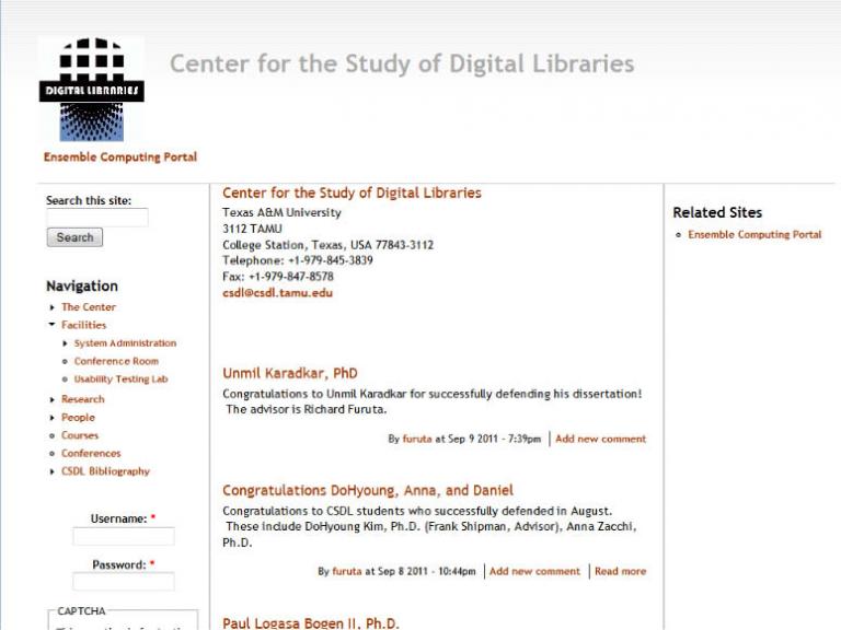 Центр по изучению электронных библиотек, Техасский Университет